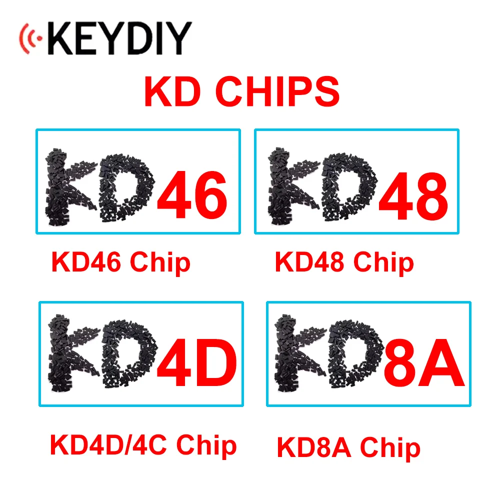 5/10 Stück Auto-Schlüsselchip KD 4C/4D KD 48 KD 46 4C 4D 46 48 8A Kopier-Transponder für KEYDIY KDX2 Schlüsselprogrammierer Transponder-Chip Image