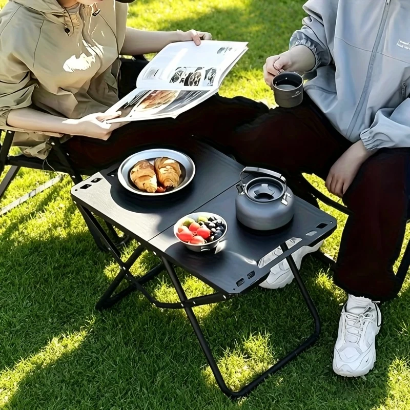 Küchenartikel und Zubehör Leichter Klappbarer Campingtisch Picknicktisch mit Dreibein-Basis Tragegriff für Outdoor-Camping Image