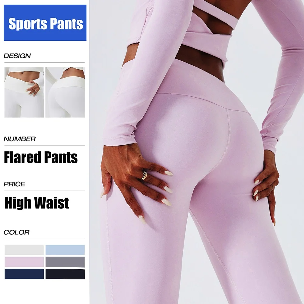 Pantalon de sport rose Cloud Hide pour femme, entraînement à domicile, pantalon long de yoga évasé, salle de sport, fitness, course à pied, taille haute, collants pour femme