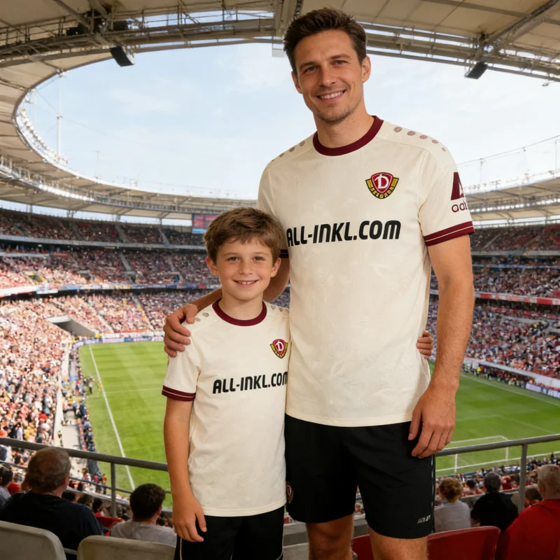 Maillot de football respirant pour hommes et garçons 2026 – Maillot domicile et extérieur pour adultes – Sports de football – Filles D-Dynamo D-Dresden