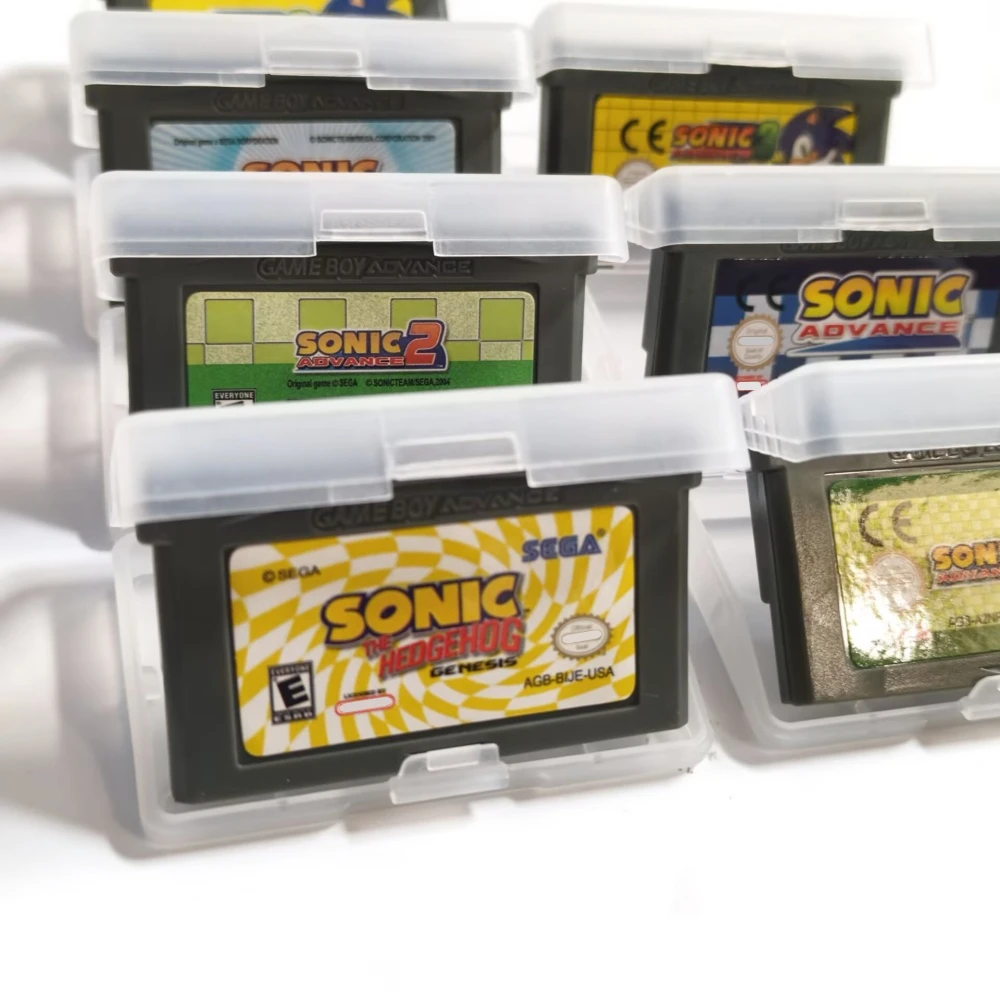 Sonic Advance 1 2 3 Hedgehog Genesis for GBA/GBA SP/NDS Birthday Gift GBA Video Game Cartridge Console Card 32-bit Game Card