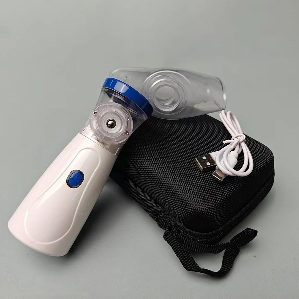 AiQUE Mesh Nebulizer with Storage Case Medical Silent Handheld Asthma Inhaler Atomizer Child Health Care Mini Portable Nebulizer
