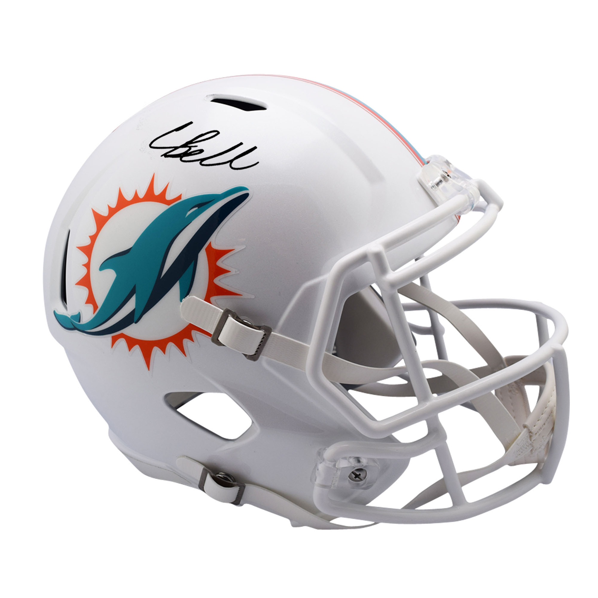"Chris Bell Miami Dolphins signierter Riddell Speed ​​Replica Helm" Image