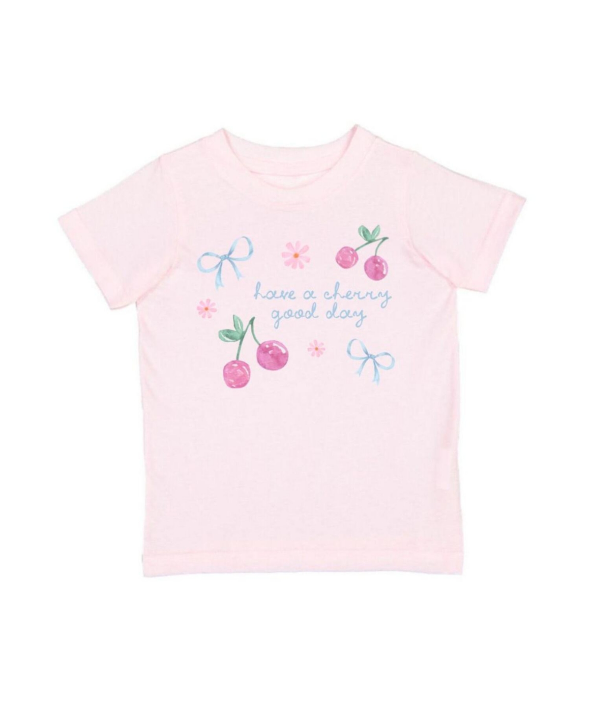 Sweet Wink Girls' Cherry Good Day Short Sleeve T-Shirt - Baby, Little Kid - Ballet Pink