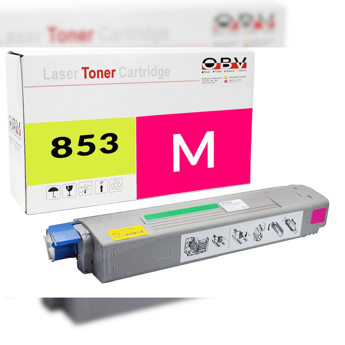 OBV Toner Magenta kompatibel zu MC853dn MC873dn - Ersetzt 45862838 - ca. 7300 Seiten Image