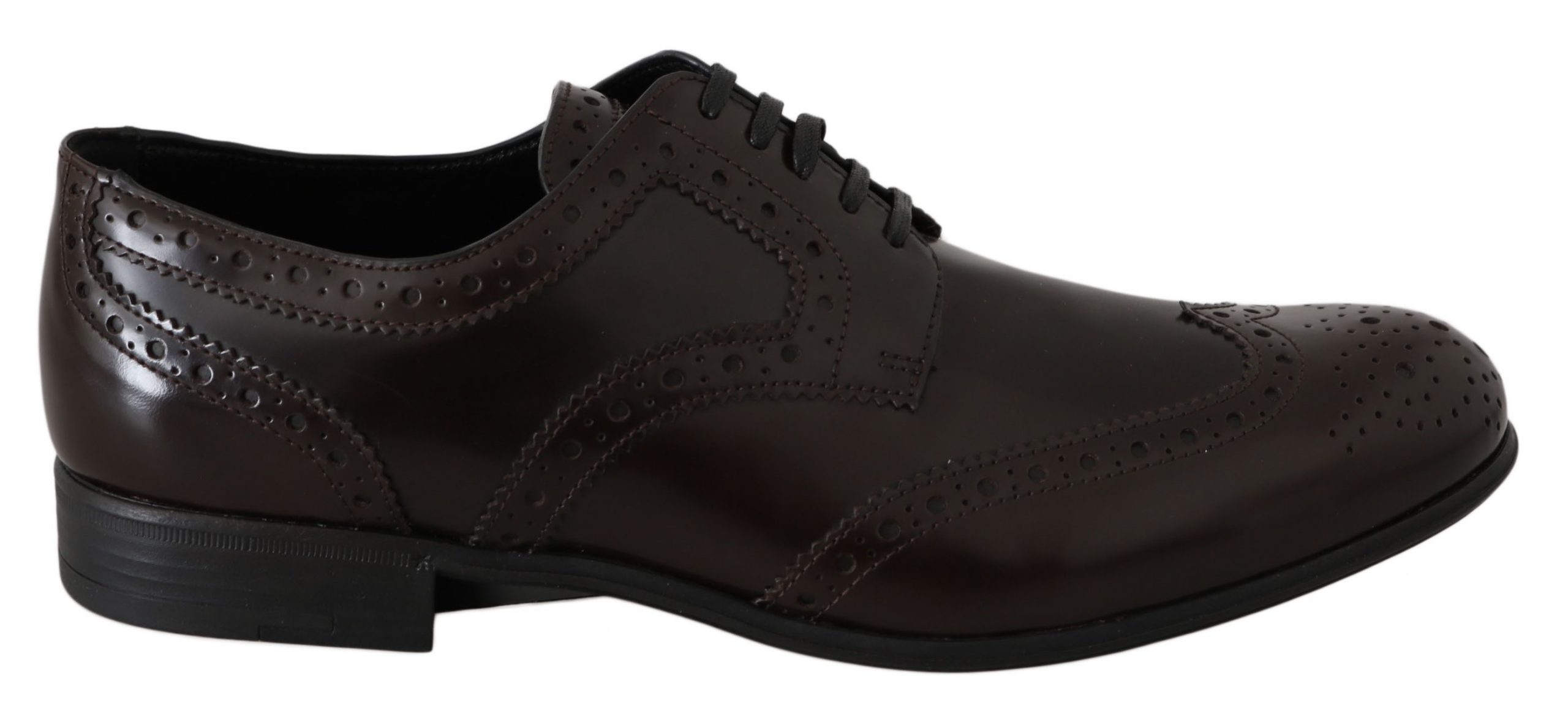 Dolce & Gabbana Chaussures Oxford Wingtip en cuir marron pour femme Broques