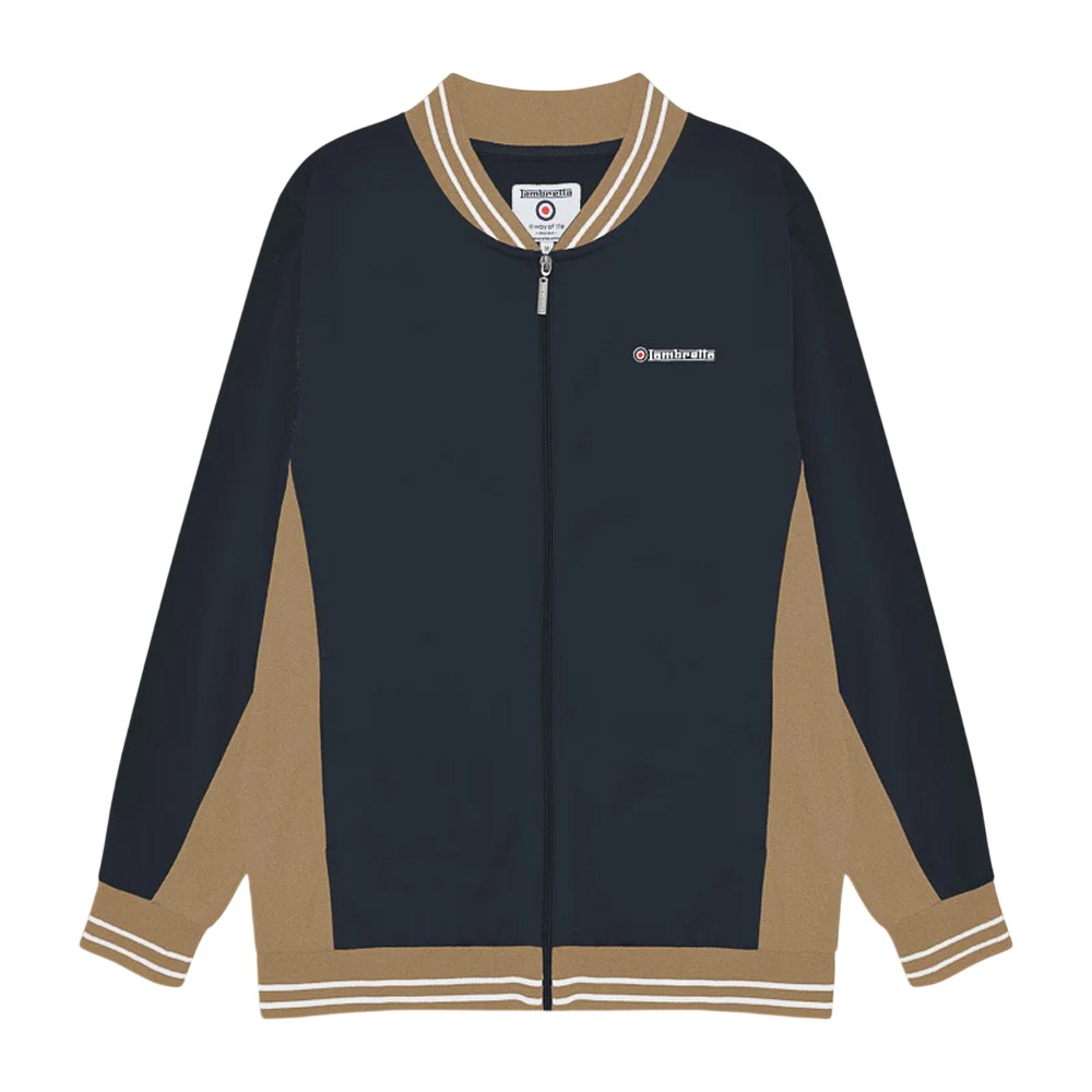 Lambretta - "Vintage" Jacke für Herren (Marine/Nussbraun/Weiß)