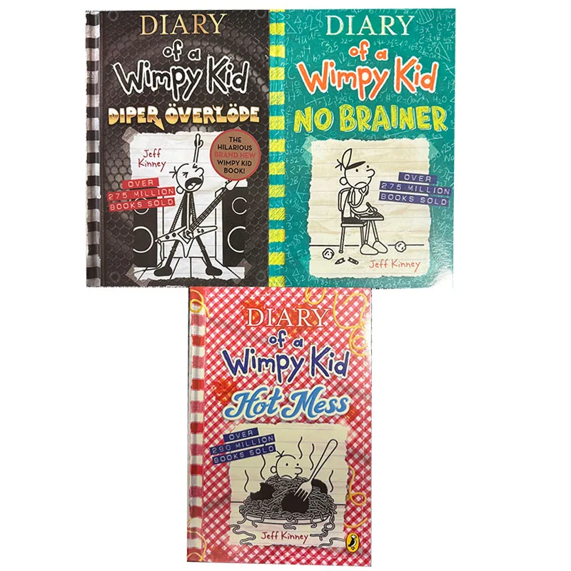3 Bücher/Set 17–19 Tagebuch von Wimpy Kid Englisches Buch Kinder Belletristik Bücher Manga Roman Bücher in englischer Manga Image