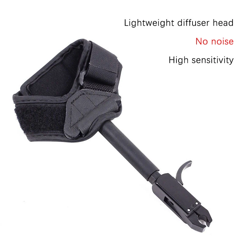 (Sommer6) 1 Pc Bogenschießen Sattel Mitteilung Hilfe Schwarz Farbe Verbindung Bogen Strap Pro Pfeil Trigger Armband Bogenschießen Bogen Image