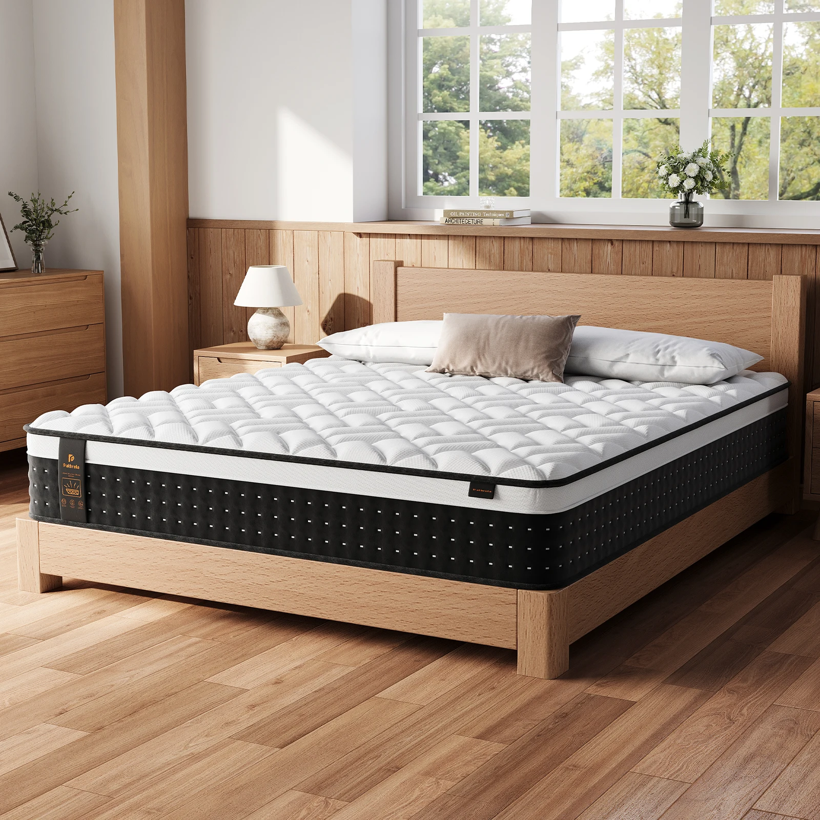 Patbrela Matratze 140x190cm - 7-Zonen-Adaptiver Halt - Extra Dick 21cm - Hochelastischer Memory-Schaum Blauer Latex Hypoallergen