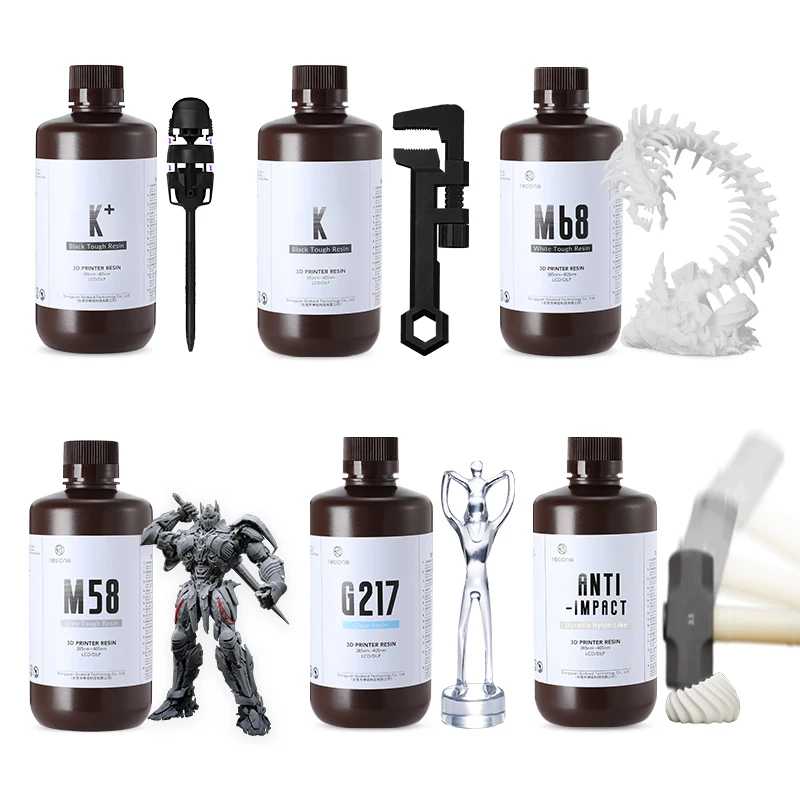 Resione 1 kg stoßfestes ABS wie robustes 3D-Druckerharz, Photopolymerharz für Elegoo Anycubic 3D-Druckerharzflüssigkeit Image