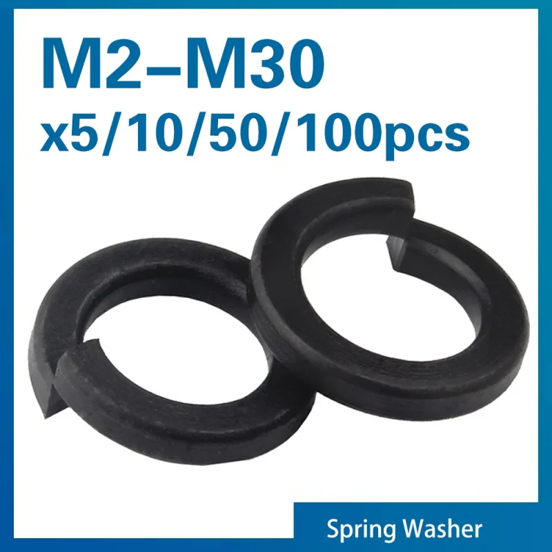 5/ 10/ 50/100 Stück Federscheiben Kohlenstoffstahl elastische Dichtung M2 M2,5 M3 M4 M5 M6 M8 M10 M12 M16 M20 M24 M27 M30 GB93 Image