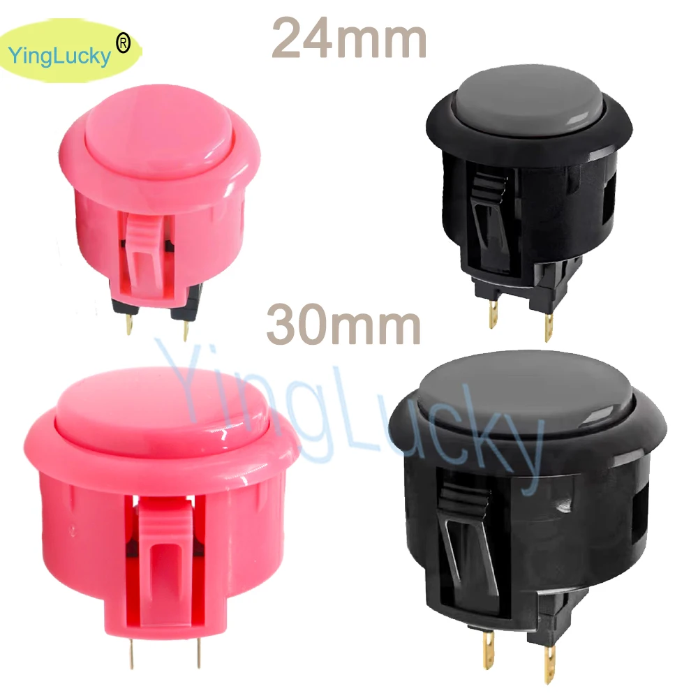 Neueste original Sanwa-Taste obsf 24mm 30mm rosa grau Multi kade Videospiel konsole Hitbox Controller Tablero Arcade PC Neo Geo Image