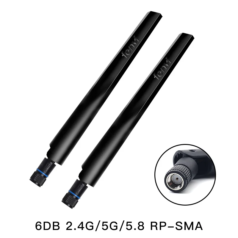 2,4G/5GHz 6DBi 10Dbi RP-SMA Stecker Externe Drahtlose WiFi Antenne Universal Router Netzwerk Karte Antenne für AX210 AX200 Image