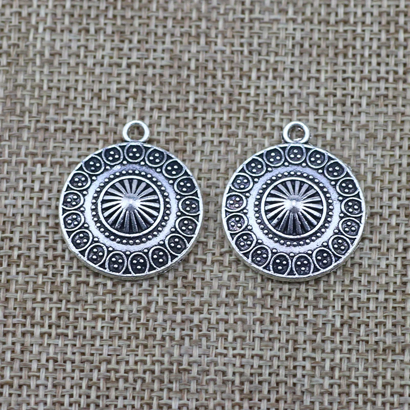 10 Stück 22*25mm Gemischte Legierung Antik Silber Farbe Wicca Charms Vintage Armband Anhänger Zubehör Für DIY Schmuck Machen