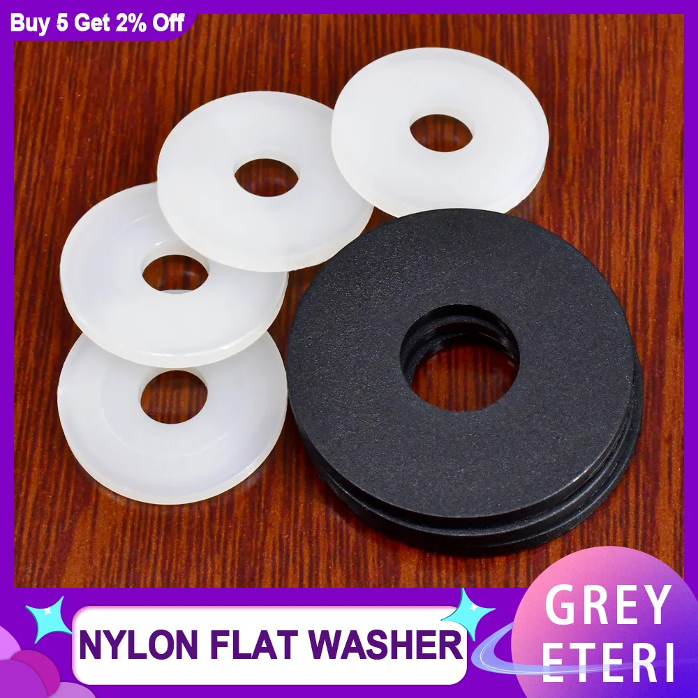 M2-M24 Schwarze oder weiße Nylon-Unterlegscheiben, Gummi-Abstandshalter, Kunststoff-Unterlegscheibe, Isolierung, wasserdichte Dichtung, harte Dichtungen für Schraubenbolzen Image