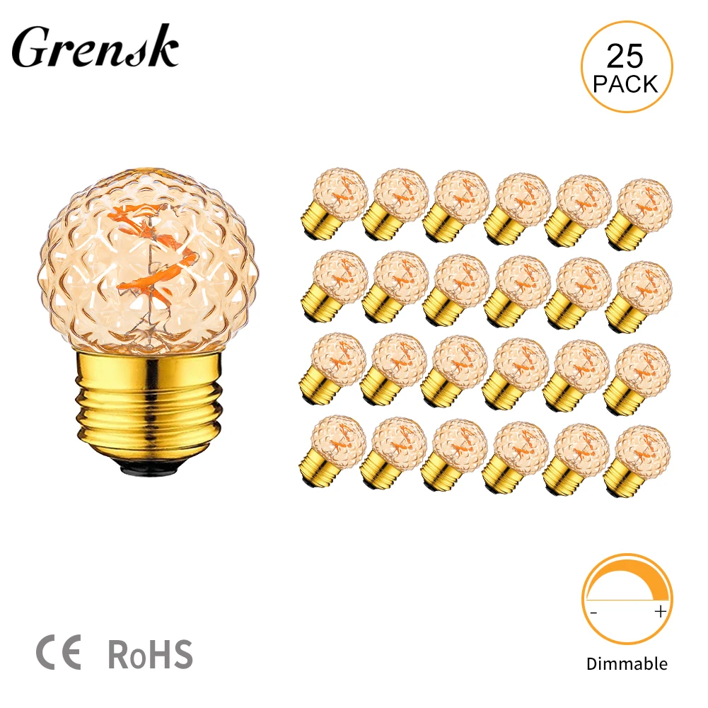 Vintage LED Spiral Glühbirne G40 Braun glas 1,5 W E27 dimmbare Edison Light Ball Lampe für Pendel leuchte Kronleuchter dekorative Lampe