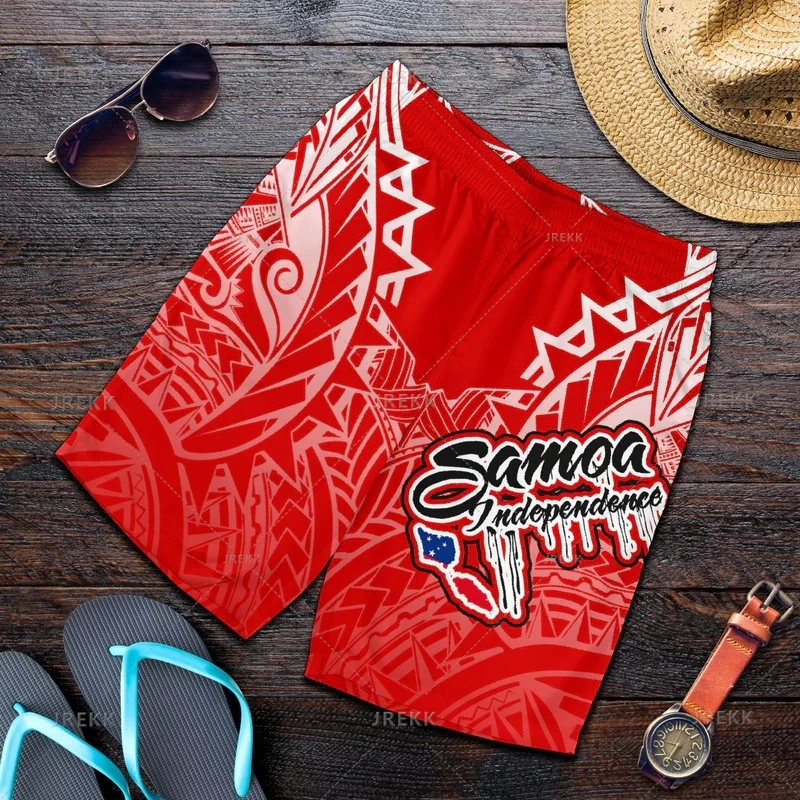 Neue Harajuku 3d Samoa Emblem Print Strands horts Mode Streetwear Boards horts Unisex coole Bades horts für Männer Badehose