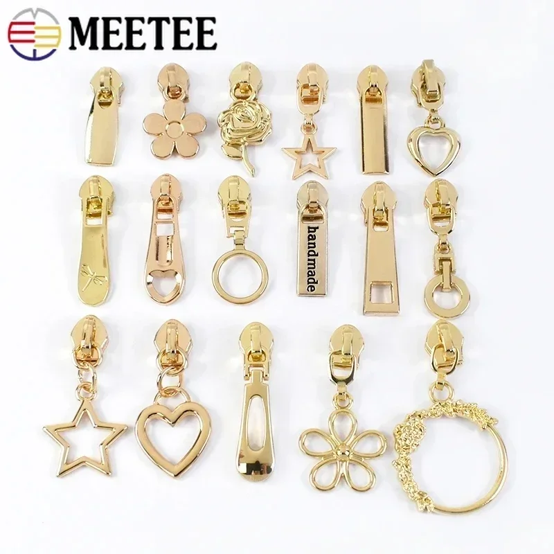 /20pcs 5 # Reiß verschluss schieber für Nylon-Reiß verschlüsse Klebeband beutel Reiß verschlüsse ziehen Kopf nähen Gepäck Reparatur DIY Zubehör Image