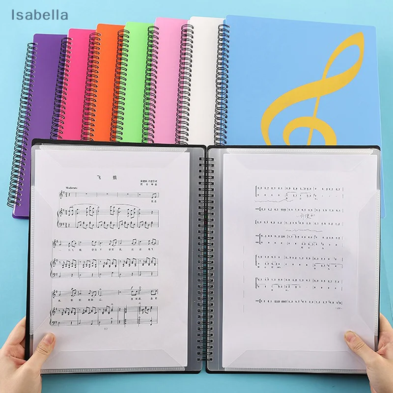    A4-Notenbuch-Clip, Klavier, Musikpartitur-Ordner, spiralgebundene Datei, Dokumentenmappe, 40 Seiten für Studenten Image