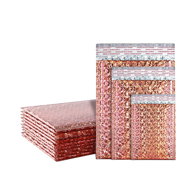 Luftpolsterumschläge | Wasserdichte Selbstklebende Versandtaschen | Ideal für Versand und Verpackung | Roségold Image