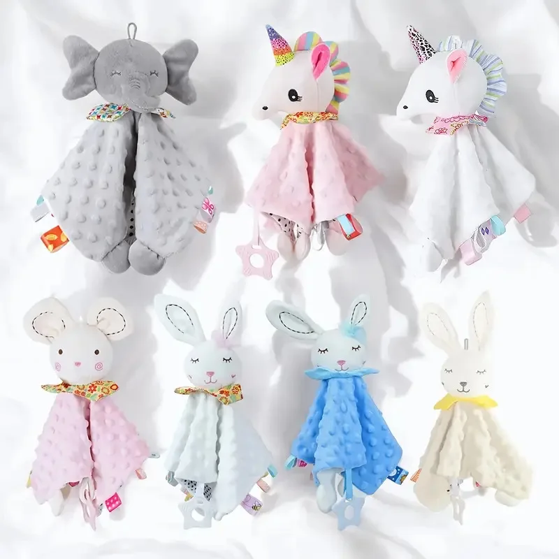 Kaninchen Baby Tröster Decke Weiche Beschwichtigen Handtuch Baby Rassel Tiere Spielzeug Beruhigen Beruhigen Beruhigen Schlaf Handtuch Drehmaschine Hängen Kleinkind Image