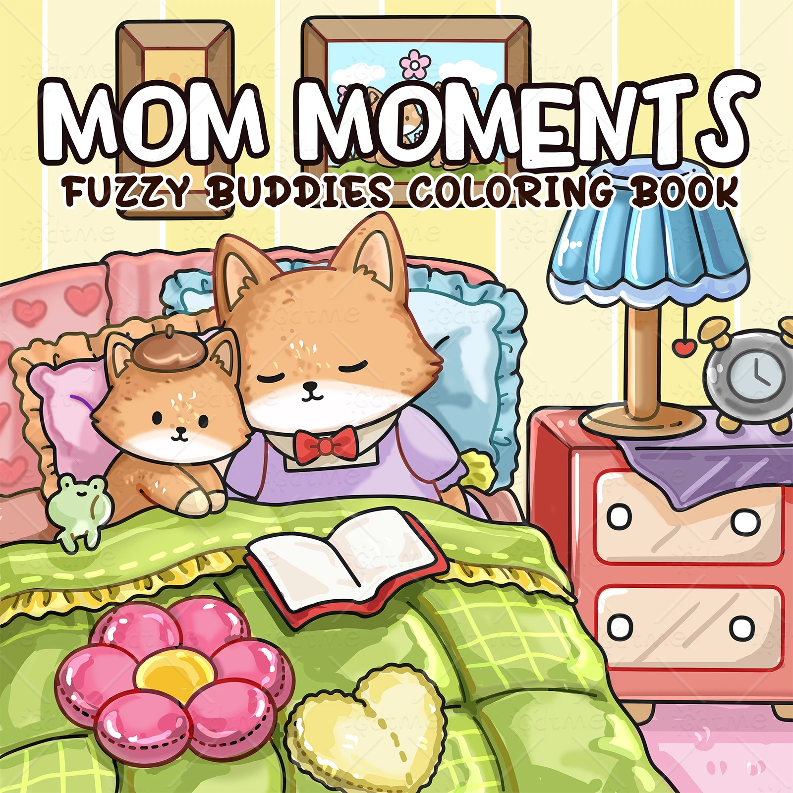 MOM MOMENTS Malbuch mit kräftigen, einfachen Mustern für Erwachsene, niedliches Zeichenbuch, perfektes Geschenk für Party und Geburtstag Image