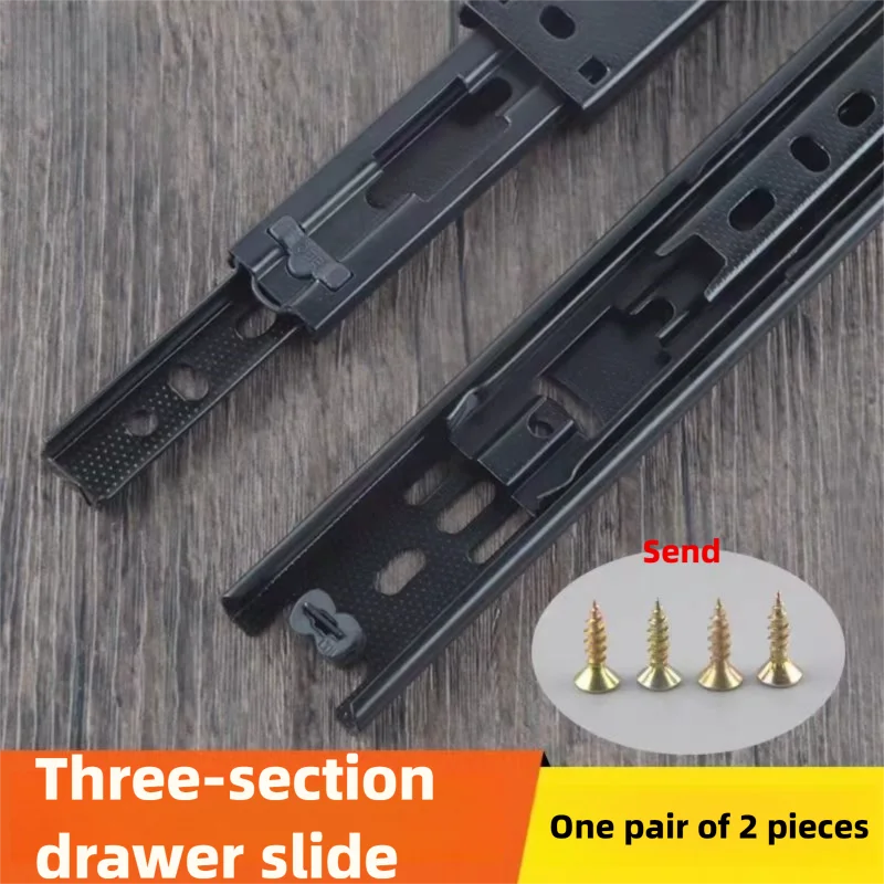 Schubladenschiene, 25,4–50,8 cm, Schubladenführungen aus kaltgewalztem Stahl, Schubladen-Gleitschiene, zweiteilige Schrankgutscheine, Möbelbeschläge
