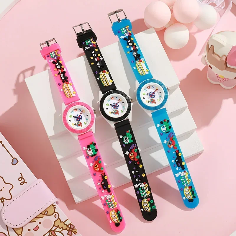 Mode Spaß Cartoon Auto Kinder Uhren Cartoon Uhren Silikon Quarz Armbanduhr Geburtstag Geschenk Kind Mädchen Junge Uhr Kinder Uhr Image
