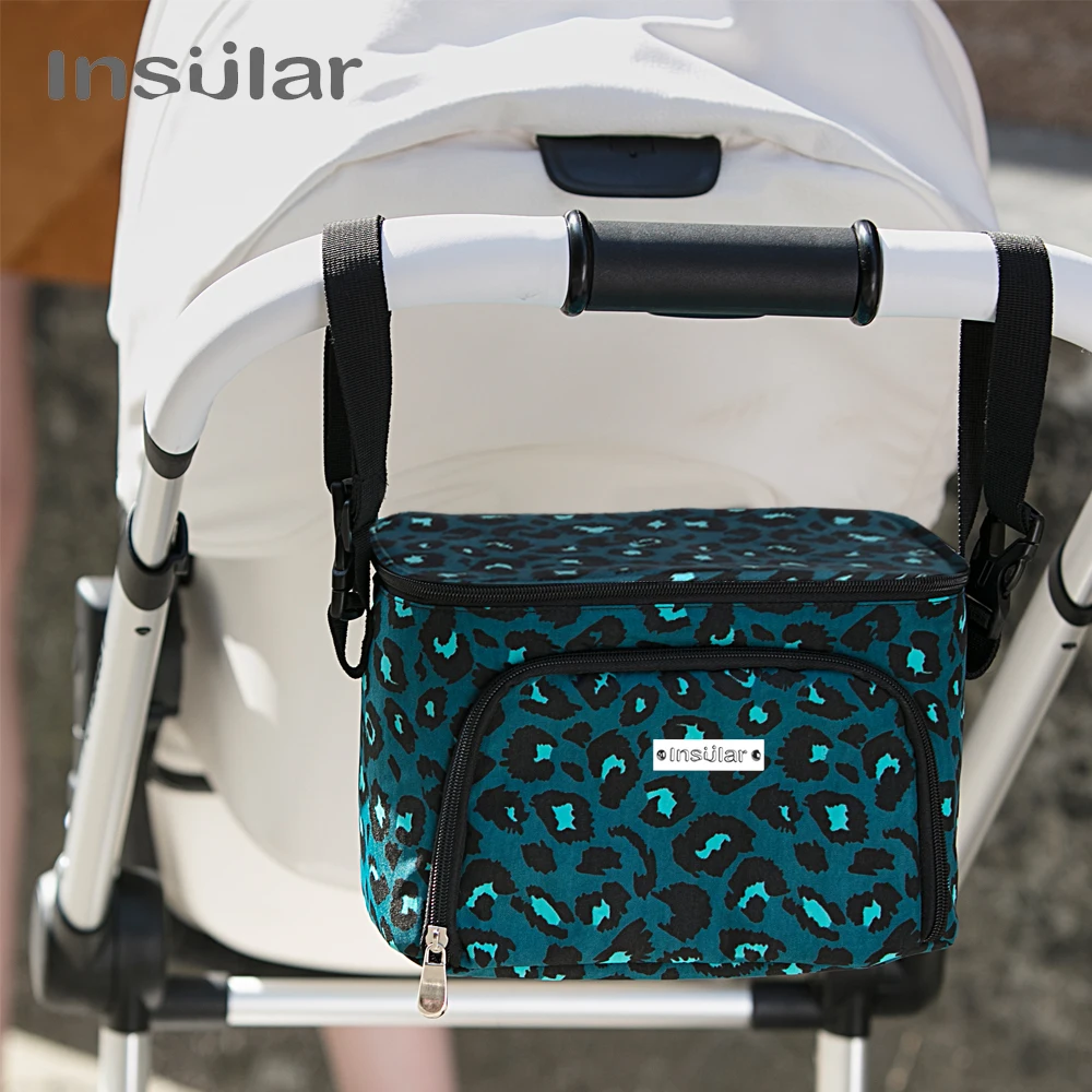 Insel Marke tragbare 600d Polyester Mama Reise Baby Wickelt asche Thermo Kinderwagen Hänge tasche Veranstalter Windel tasche Image