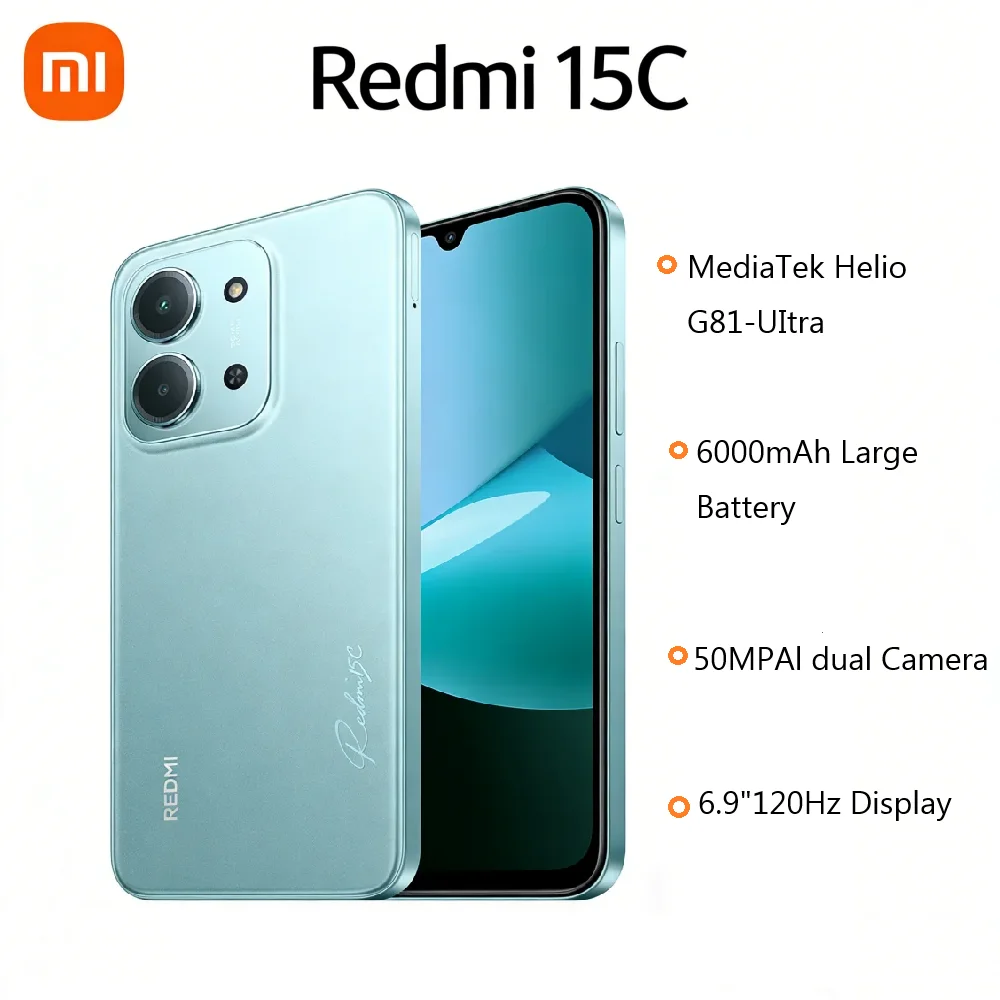 Globale Version Redmi 15C 4G 6,9 Zoll Display 33W schnelles Laden 50MP AI Dual-Kamera 120Hz Display Smartphone Image