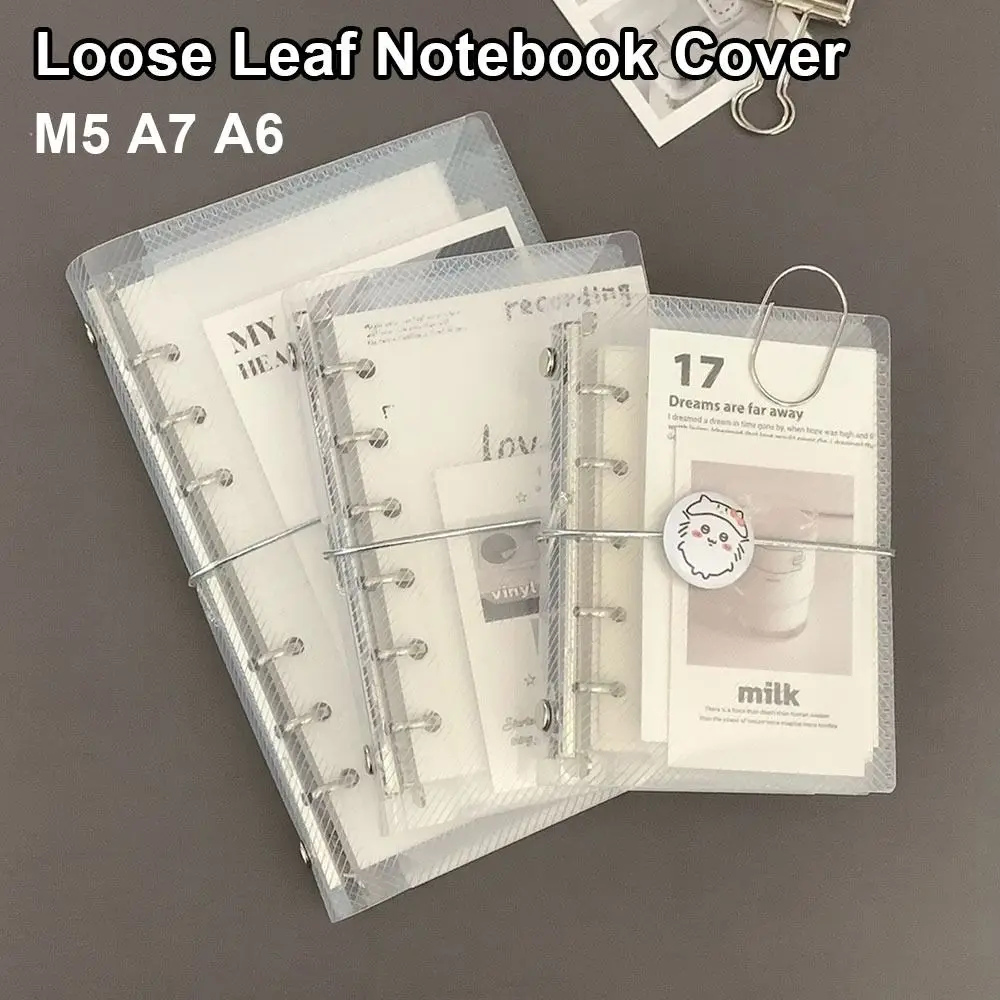 1 Stück Langlebiger Diagonaler Loseblatt-Notizbuch-Umschlag Dreifach Gefaltet Mini M5 A7 A6 Tragbarer Aufkleber Kleiner Karten-Foto-Aufbewahrungsbinder Image