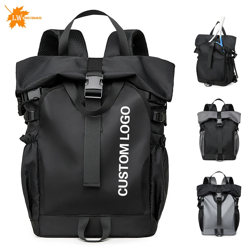 Benutzerdefinierte Rucksack Logo Reise Sport Outdoor Bergsteigen Große Kapazität Rucksack Wasserdicht Leicht Computer Rucksack Diy