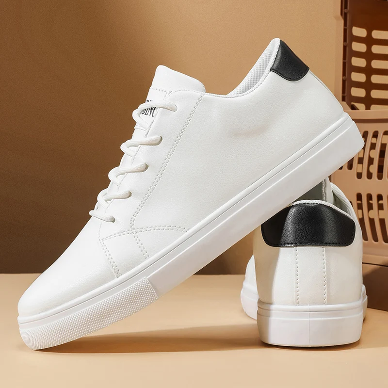 2026 Frühling und Herbst Große Größen Neue Trendige Herrenschuhe Koreanischer Stil Atmungsaktive Vielseitige Weiße Schuhe Laufschuhe Jugend Freizeit Sportschuhe