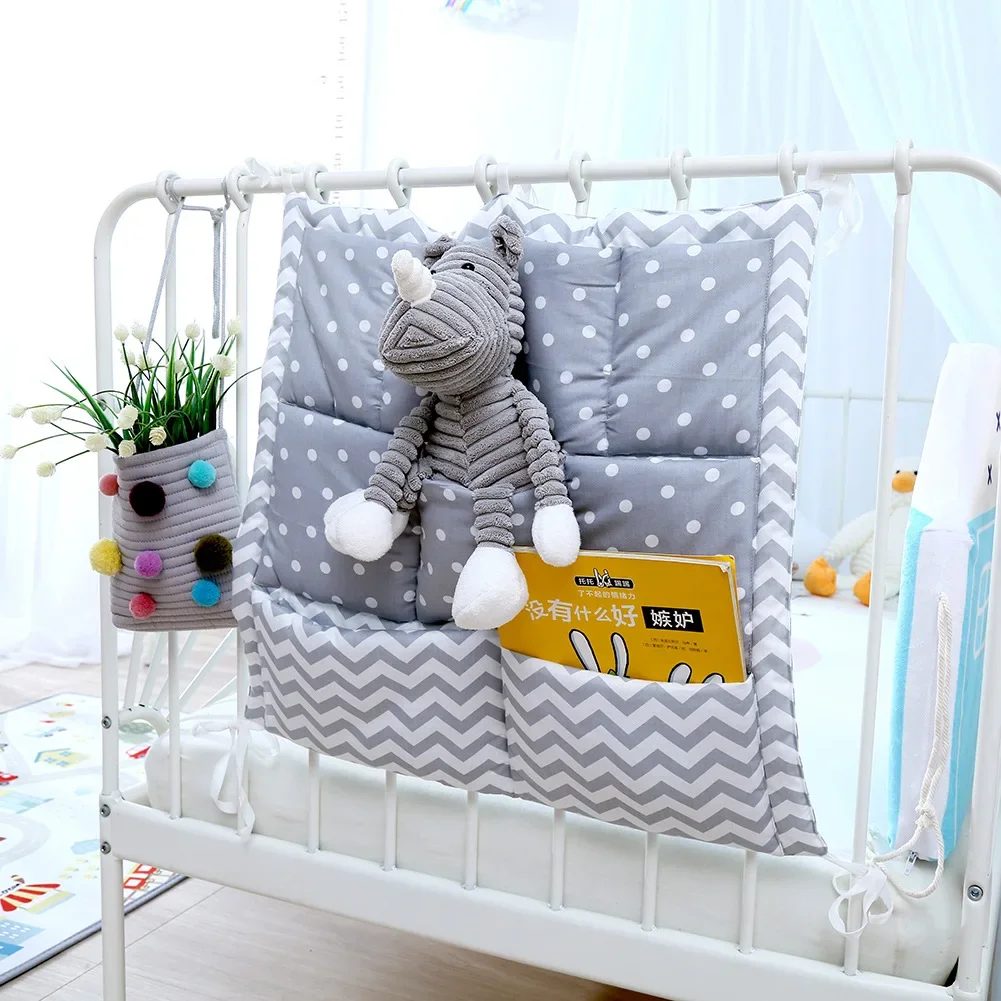 Bett Krippe Organizer Spielzeug Windel Tasche für Neugeborene Krippe Bettwäsche Set 50*60 cm Neue Cartoon Zimmer Kinderzimmer hängen Lagerung Tasche Babybett Image