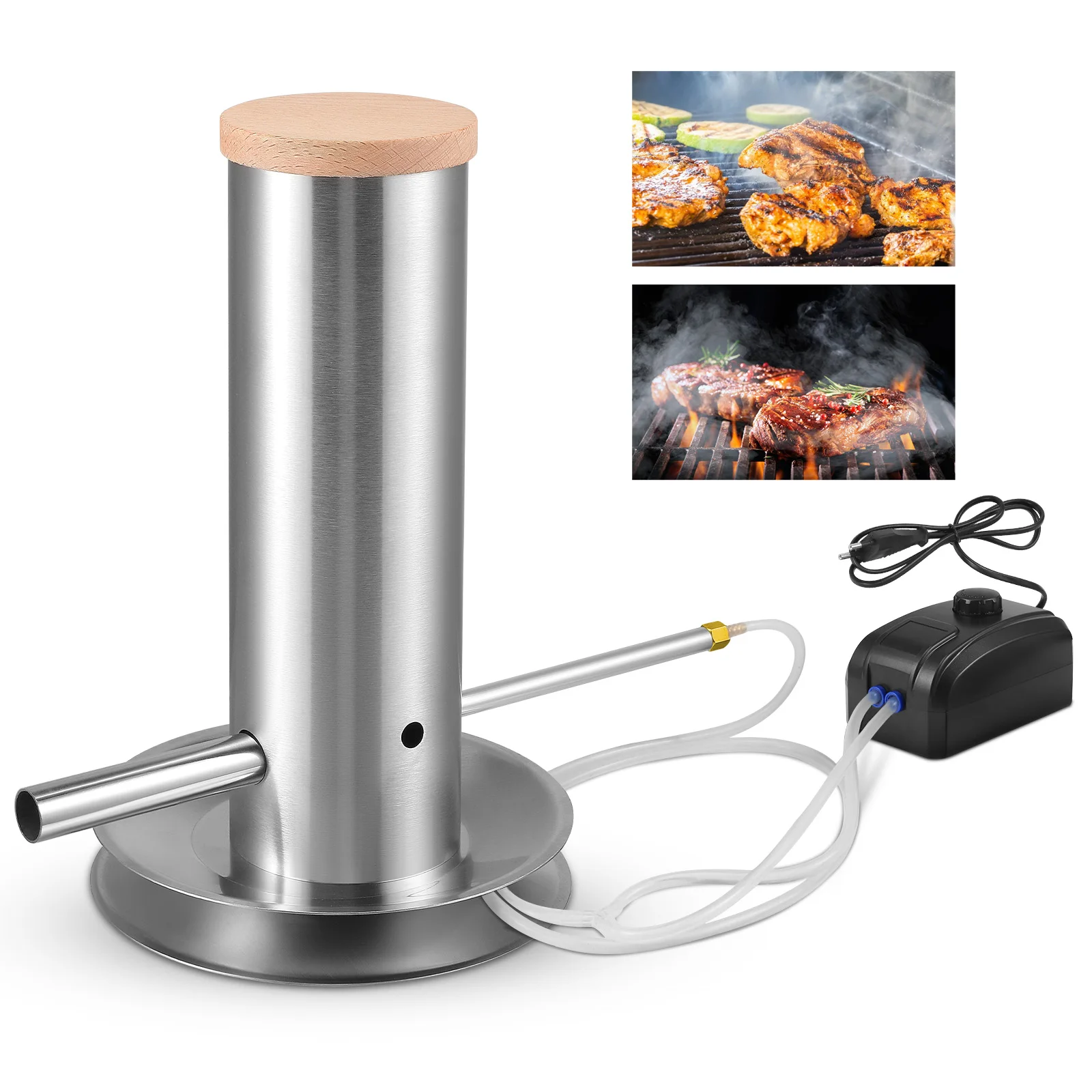 Smoker Kalt- oder Heißrauchgenerator, funktioniert mit BBQ-Grill, elektrisches Pellet-Räucherzubehör, personalisierbares Smoker-Profil, Grill Image
