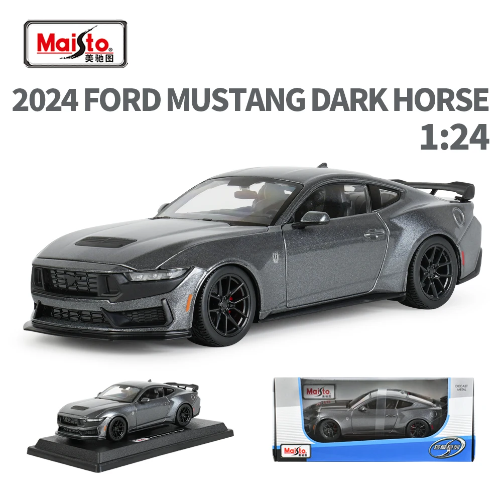 Maisto 1:24 2024 Ford Mustang DarkHorse Street Racer Sportwagen, statische Druckgussfahrzeuge, Sammlerstück, Modellauto, Spielzeug Image