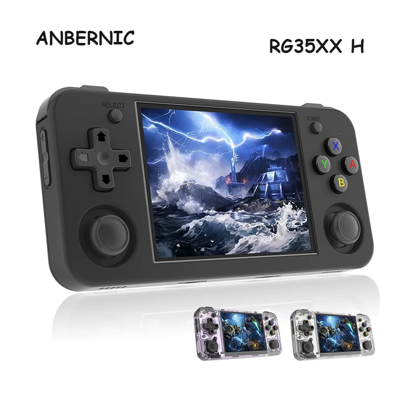ANBERNIC RG35XX H Handheld-Spielekonsole 3,5-Zoll-IPS-Bildschirm Linux H700 Retro-Videospiele-Player 3300 mAh 64G 5528 Klassische Spiele