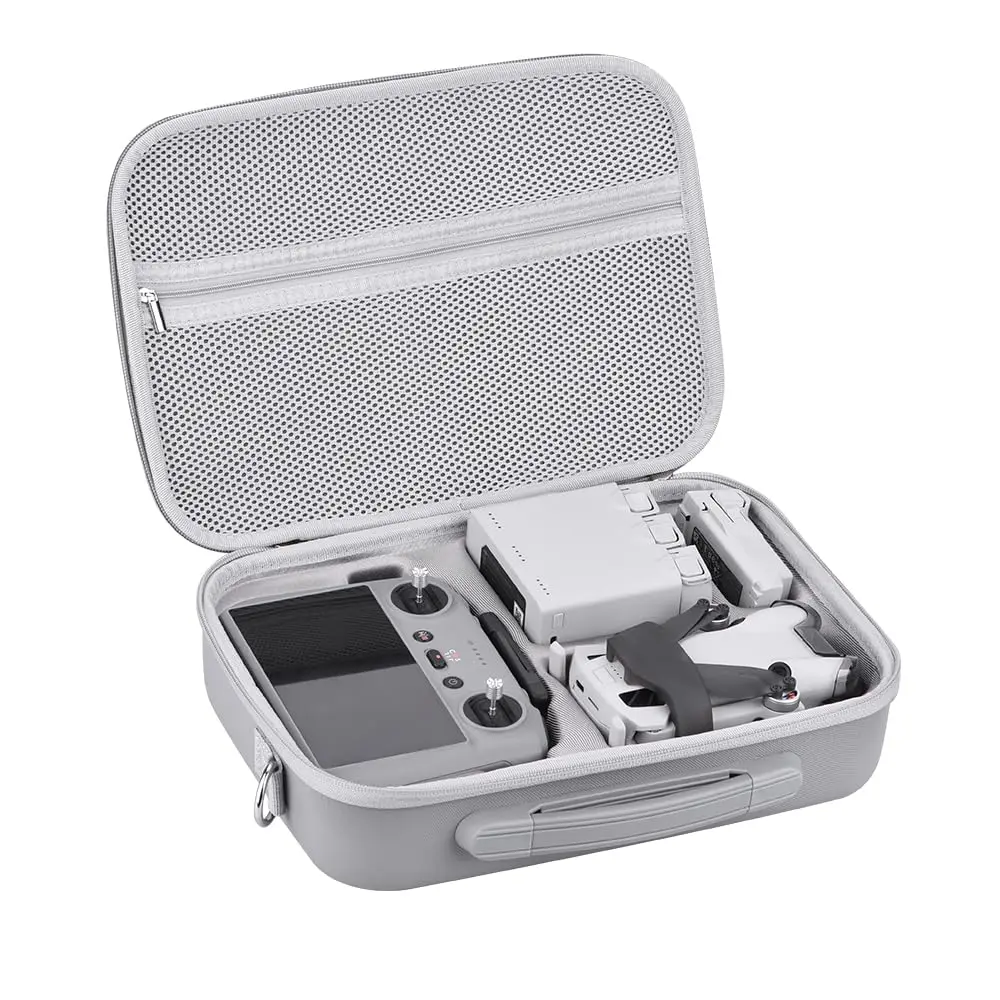 Mini 4 Pro RC 2-Hülle, tragbare PU-Leder-Aufbewahrungstasche mit großer Kapazität für DJI Mini 4 Pro Fly More Combo Drone RC2 Controller Kit Image