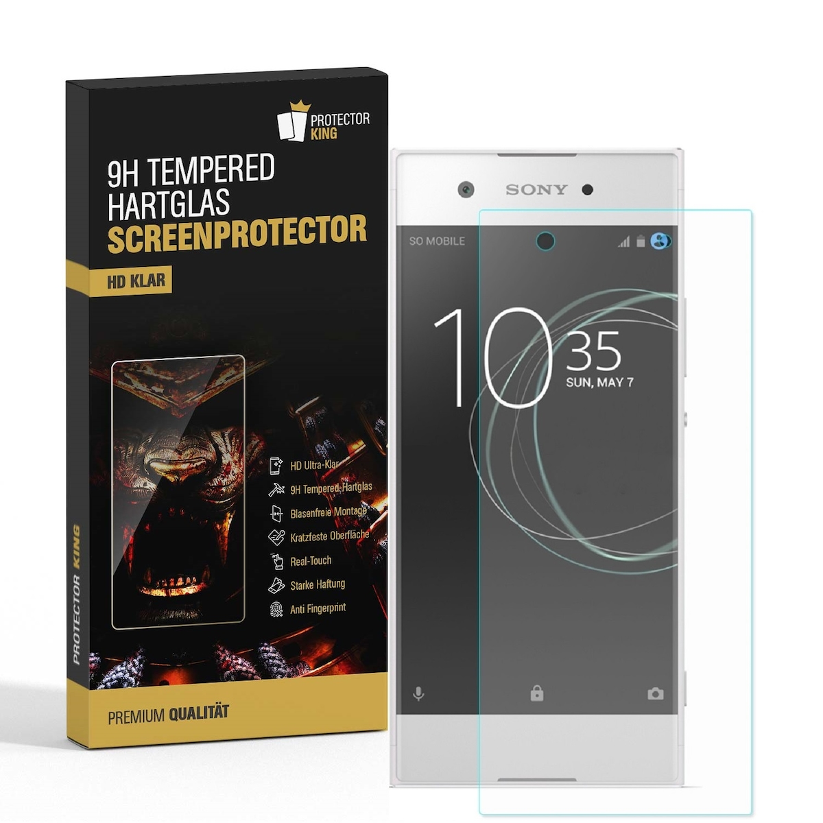 4x 9H Hartglas für Sony Xperia XA1 Plus Panzerfolie Displayschutz Schutzglas KLAR Panzerglas Schutzfolie Image