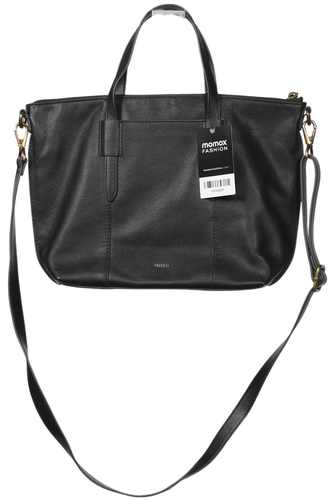 Fossil Damen Handtasche gross Leder, Gr. , Schwarz, Leder