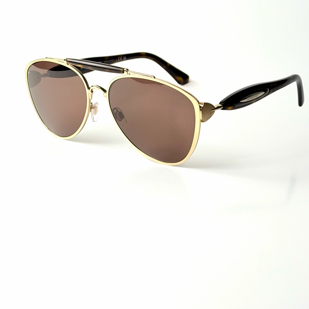 Burberry Accessories | Burberry B 3160 1109/73 Sunglasses Brown Gold Lenses Pilot Aviator 61mm | Color: Brown/Gold | Size: 61-17-145