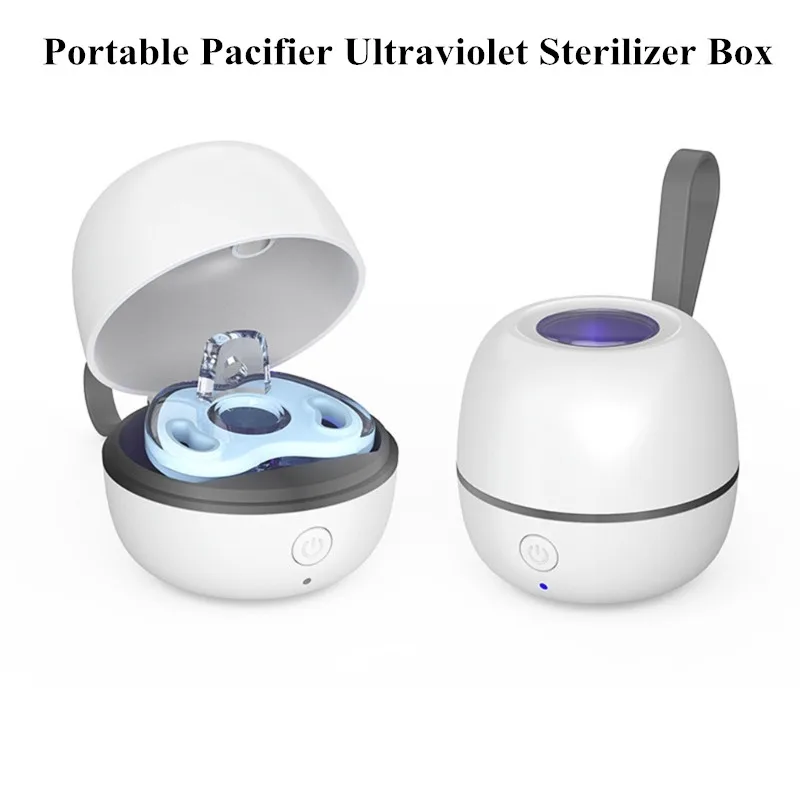 Wiederaufladbarer Baby-Schnuller-Sterilisator Tragbarer Langlebiger UV-Licht-Sterilisator für Schnuller und Saugnäpfe Image
