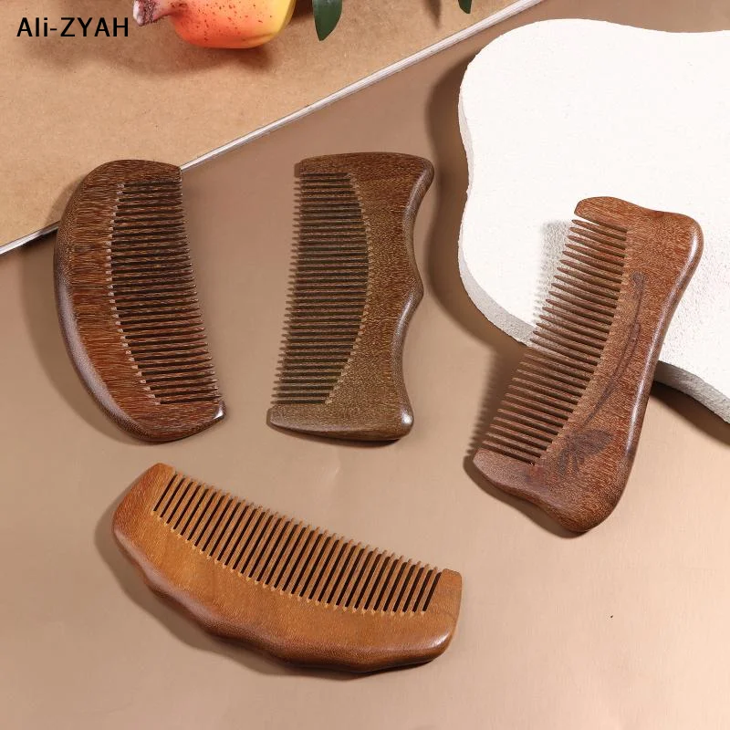 【Ah1】4 Stile Schwangerschafts- und Geburtskämme aus Holz, Natürlicher Geburtskamm aus Sandelholz, Geschenk für Erstlingsmütter, Unverzichtbarer Holzkamm Image