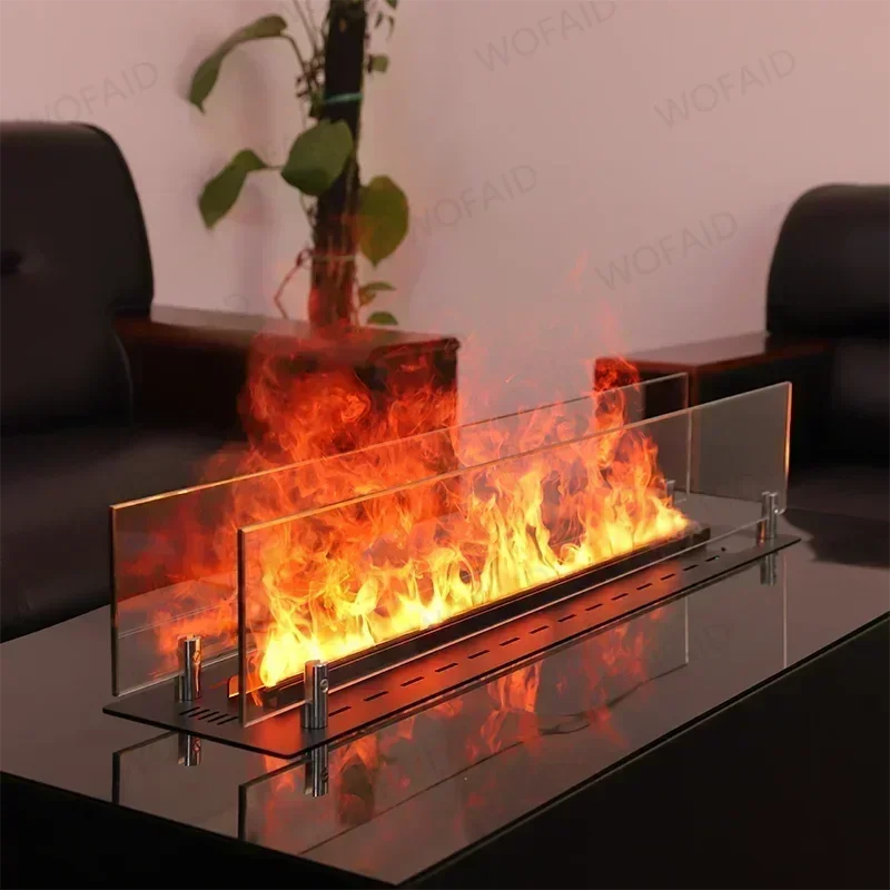 3D Atomisierter Kamin mit Farbigem Dampf-Flammeneffekt ECO Dekorativer Maßgefertigter Nebel Intelligenter Elektrischer Wasserdampf-Kamin für Innenräume