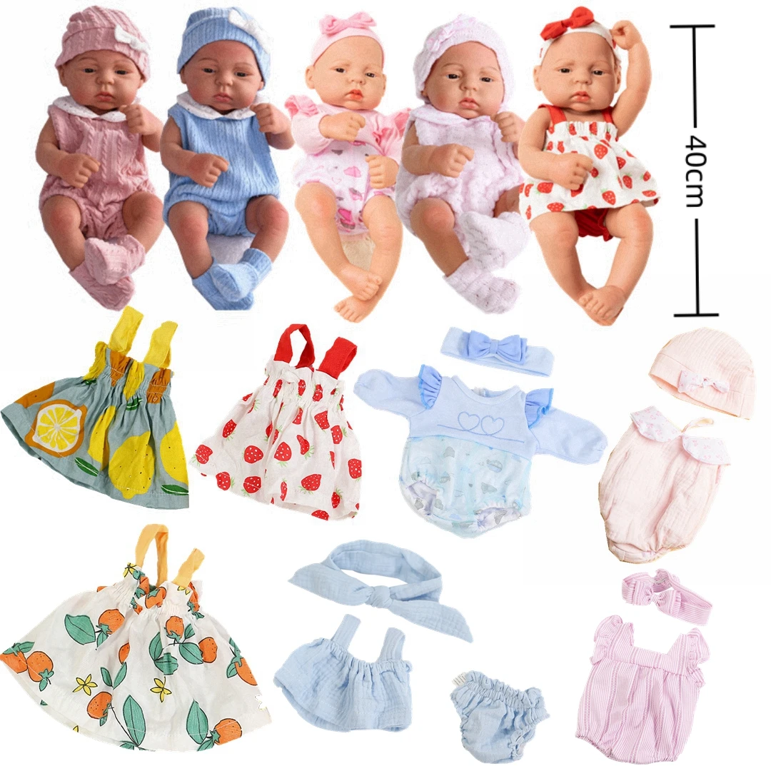 Schöne Kleid Weste Puppen Kleidung für 40 cm 16 zoll Reborn Puppe Baby Puppen Kleidung DIY Spielzeug Outfit Puppe Zubehör für Reborn Puppe