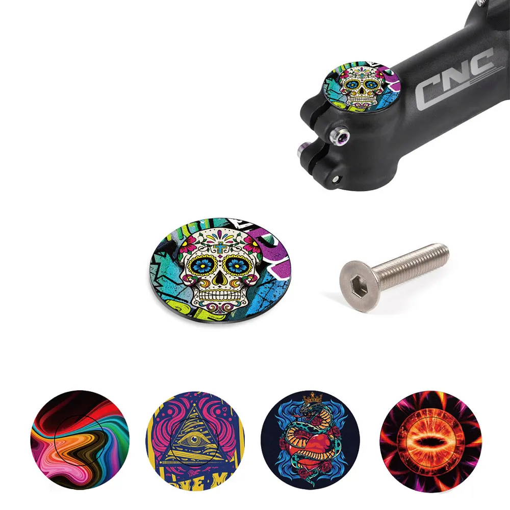 Aluminium Alloy Bike Headset Top Cap Earphone cover Road MTB Bicycle Stem Top Bowl Cover 31.8mm Image