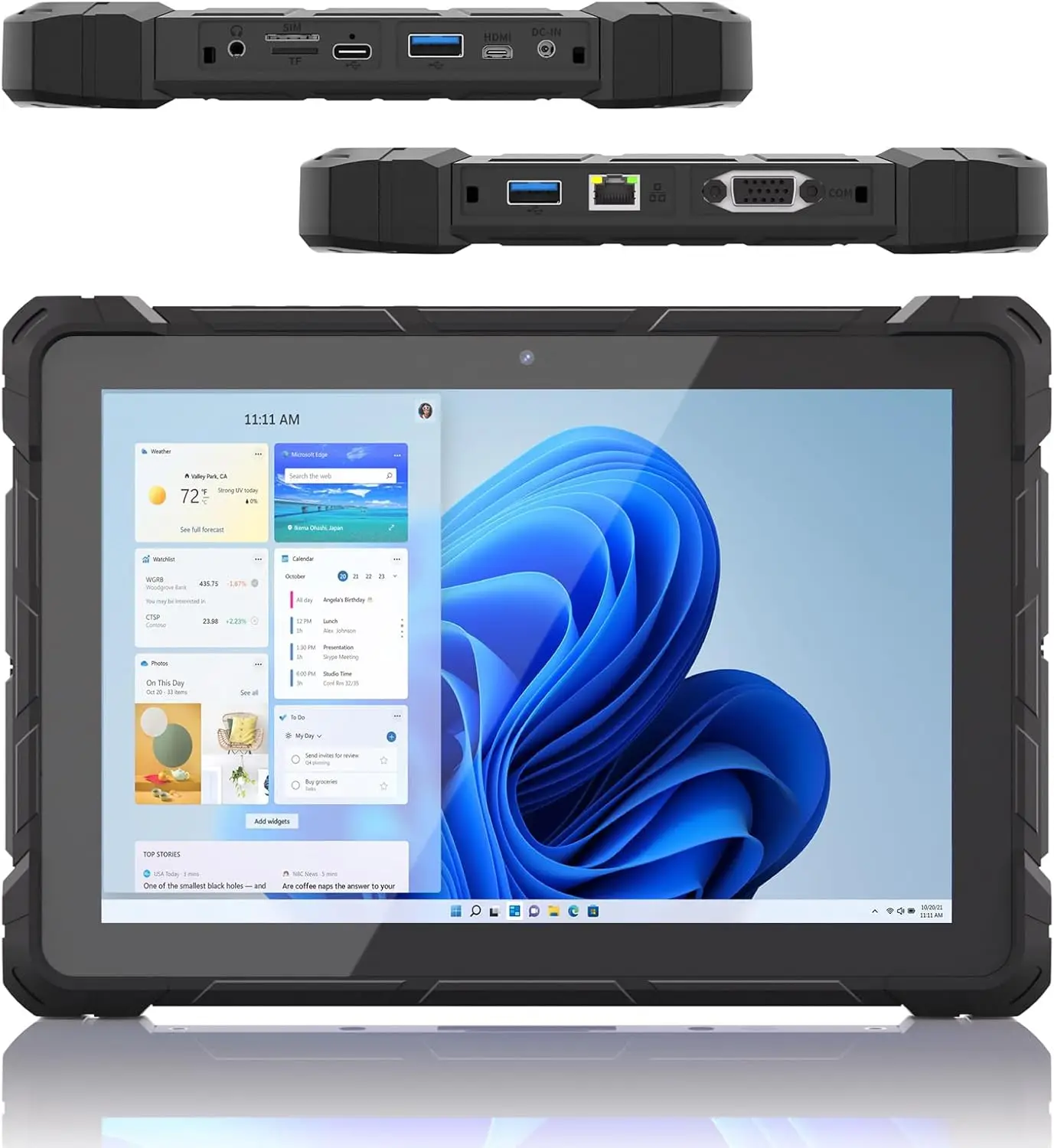 10,1" industrielles, robustes Tablet 1920*1200 600nit 8GB RAM 128GB IP67 Windows 11 Pro Tablet PC Intel N4120 HDMI WiFi RS232 Image