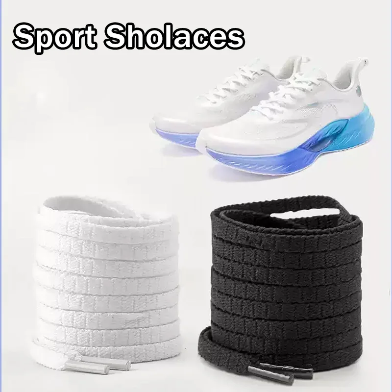 5mm Flache Sportliche Schnürsenkel für Sneaker - Gezahntes Gewindedesign Langlebige Laufschuh-Schnürsenkel - Ersatz-Schnürsenkel für Herren und Damen Image