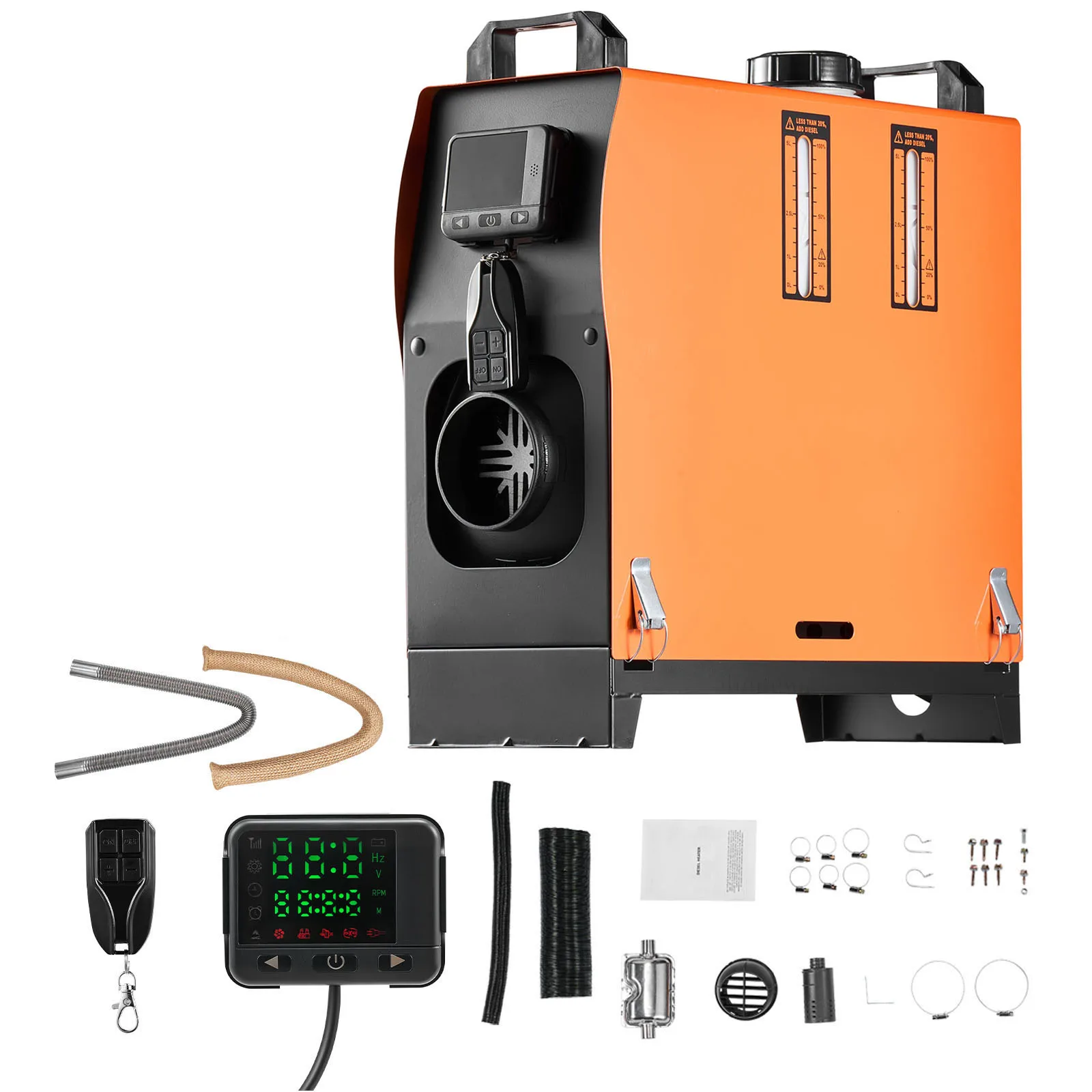 SucceBuy 5/8 kW Diesel-Lufterhitzer, Diesel-Standheizung mit Fernbedienung, geräuscharmer Autoheizer, passend für Wohnmobile, LKWs, Wohnmobile, Transporter